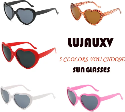 Miniatura 6 de Gafas de sol en forma de corazón para mujer, lindos lentes de corazón retro Taylor, lentes de sol Cupid UV400
