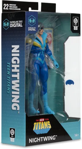 Miniatura 8 de McFarlane Toys - DC Direct Nightwing (Teen Titans) Figura de acción de 7 pulgadas con coleccionable digital