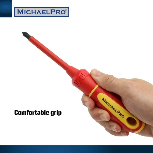 Miniatura 5 de MichaelPro Juego de destornilladores aislados, destornillador aislado de 1000 voltios con cuchillas intercambiables, bolsa de herramientas