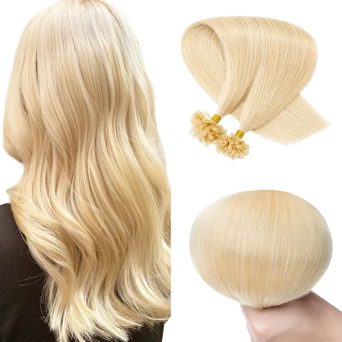 Miniatura 25 de SEGO Extensiones de cabello humano con micro cuentas, extensiones de cabello humano con micro bucle, lacio, natural, fusión fría, 1.76 oz/paquete