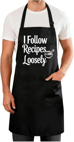 Miniatura 19 de Delantales divertidos para hombres y mujeres, perfectos para cocina, barbacoa, hornear, esposa, marido, regalo de cumpleaños para papá