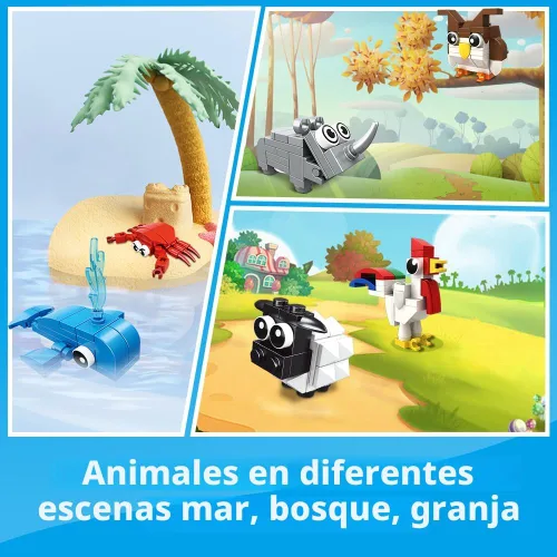 Miniatura 6 de HOGOKIDS 30 paquetes de recuerdos de fiesta para niños – 867 piezas de bloques de construcción de animales pequeños para premios de aula, rellenos