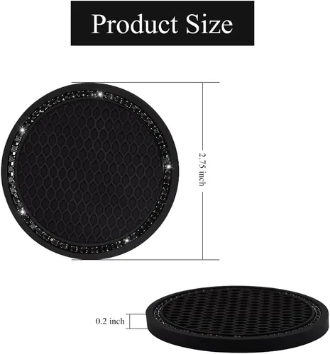 Miniatura 2 de SUNCARACCL Portavasos para automóvil, paquete de 2 insertos universales para vehículos (2.75 pulgadas de diámetro), accesorios