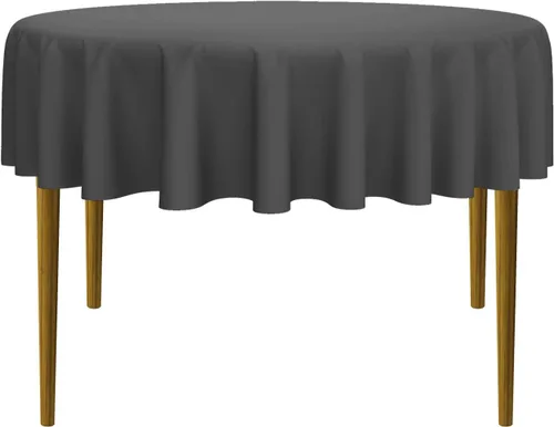Miniatura 14 de Lann's Linens - 10 manteles redondos de tela de poliéster para bodas/banquetes/restaurantes (varios colores y tamaños)