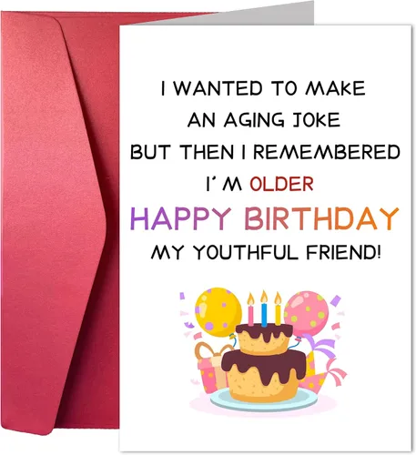 Miniatura 7 de Divertida tarjeta de felicitación de cumpleaños de diseño único, divertida tarjeta de felicitación para hermanas, madres, amigas, para expresar tus