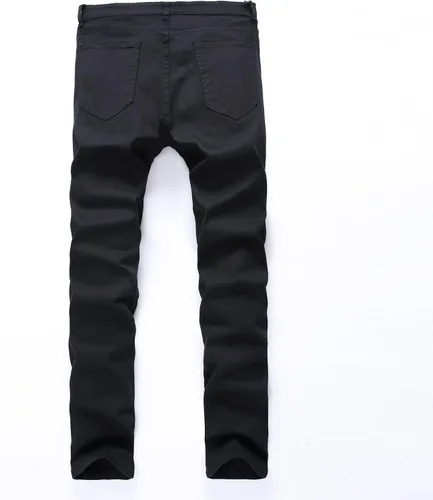Miniatura 2 de Leward - Pantalones vaqueros para hombre ajustados elásticos color negro