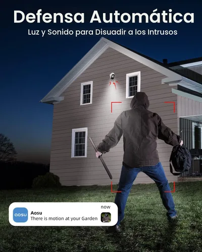 Miniatura 7 de Cámaras de seguridad AOSU para exteriores inalámbricas, kit de 4 cámaras, 166° de ultra gran angular, alimentadas por batería, sin suscripción