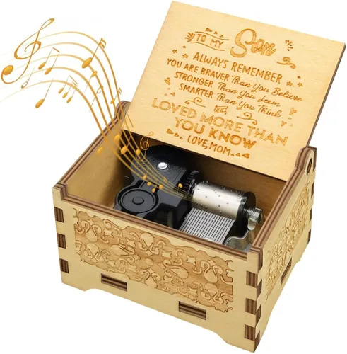 Miniatura 8 de Sooharic You are My Sunshine - Caja de música para hija, hijo, papá, mamá, única para niños, caja de música de madera con grabado vintage
