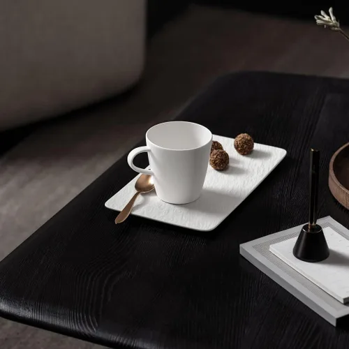 Miniatura 3 de Villeroy & Boch Manufacture Rock Blanc - Plato rectangular para carne, pescado y verduras, porcelana premium