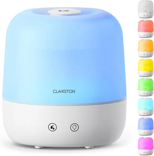 Miniatura 10 de Clarston Humidificador de niebla fría de 2 L para dormitorio con boquilla ajustable de 360°, niveles de niebla altos y bajos, ultra silencioso