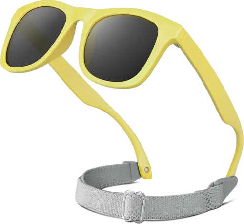 Miniatura 24 de RIVBOS Gafas de sol para bebés niños y niñas con correa UV400 polarizadas flexibles para niños pequeños, bebés y recién nacidos (0-24 meses) RBK0231