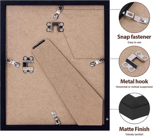 Miniatura 5 de Fixwal 8x10 Collage Picture Frame with Two Openings for Displaying 4x6 Pictures, 4x6 Picture Frame Collage, Gallery Wall Frame, Multi Picture Frames