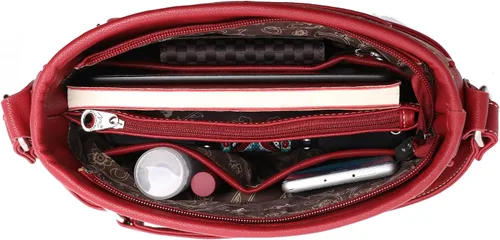 Miniatura 5 de Montana West Bolso patriótico con tachuelas para mujer, bolso de mano con bandera estadounidense y bolso cruzado