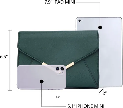 Miniatura 6 de KKXIU Elegante bolso de mano de piel sintética para mujer, bolso de mano plegable para fiesta, boda, baile de graduación