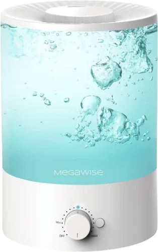 MegaWise Humidificador de niebla fría de 3.5 L - Vaporizador ultrasónico silencioso para guardería, dormitorio y oficina | Diseño de llenado