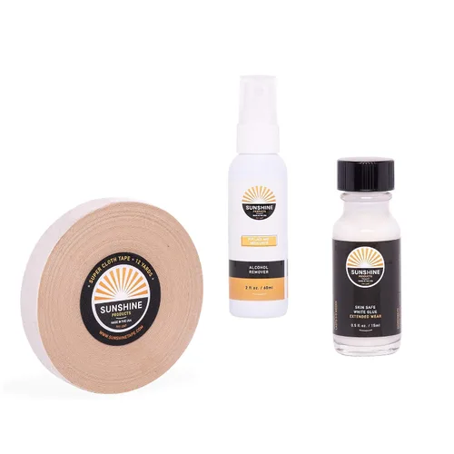 Miniatura 7 de Kit de reemplazo de cabello - Cinta 1522 rollo de 1/2 pulgada x 12 yardas, pegamento blanco para peluca de pegamento extendido, removedor