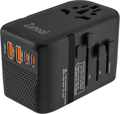 Convertidor de voltaje de 220 V a 110 V, convertidores de viaje de Estados Unidos a Europa, adaptador de corriente de viaje internacional universal