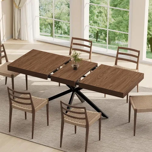 Miniatura 14 de MECHYIN Mesa de comedor extensible para 4, 6, 8, 10