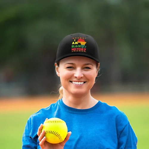 Miniatura 5 de I Am Black History Month - Gorra de béisbol deportiva con diseño del orgullo afroamericano