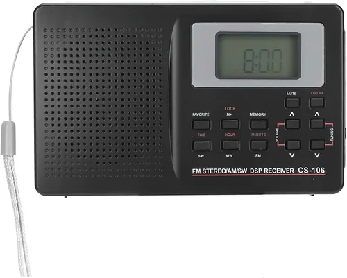 Miniatura 9 de Radio portátil AM FM SW, mini FM AM SW MW receptor Vintage Pocket Radio, CS 106 Radio de banda completa con auriculares para regalos Familia