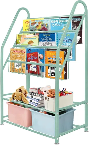 Miniatura 18 de aboxoo Estantería infantil independiente para habitación de niños pequeños de 18 pulgadas, organizador de juguetes, estantería blanca estable