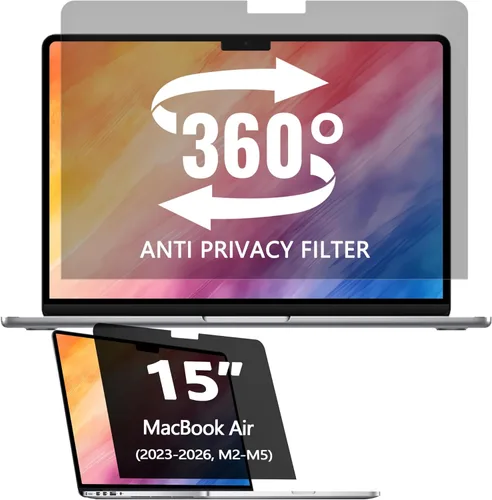 Miniatura 30 de Paquete de 2 pantallas magnéticas colgantes de privacidad para computadora de 27 pulgadas para monitor de pantalla ancha de 16:9, pantalla