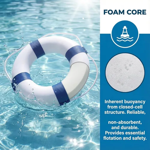 Miniatura 8 de 20 pulgadas / 19.7 in de seguridad para piscina, anillo de tiro de boya - Anillos de espuma de natación para decoración de pared de piscina Azul 20