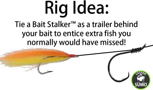 Miniatura 4 de Cebo Stalkers: Stinger vuela para atrapar bagre extra, añadir a cualquier plataforma de pesca de gato, paquete de 5 Bluegill