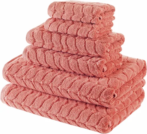 Miniatura 23 de BAGNO MILANO Toallas de baño de algodón turco, toallas de mano, juego de toallas de lujo de felpa suave de la colección jacquard