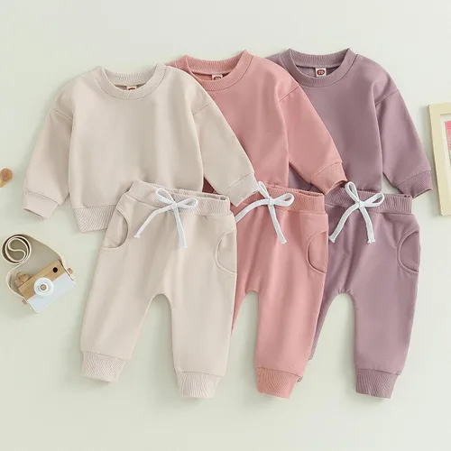 Miniatura 2 de Mubineo Conjunto de sudadera de manga larga para bebé niño y niña, para otoño e invierno