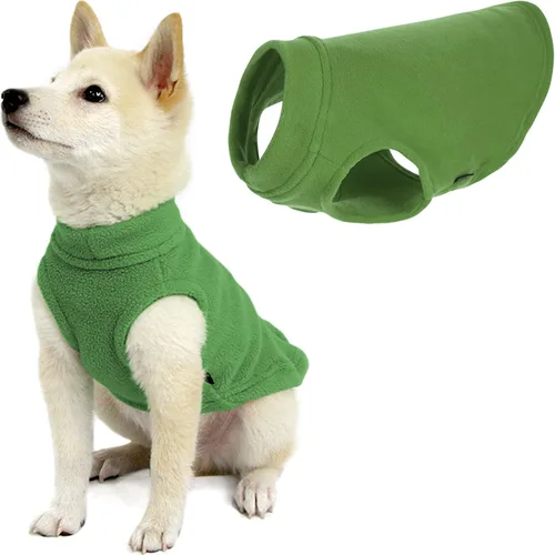 Miniatura 18 de Gooby - Chaleco de Vellón Elástico, Chaleco de Vellón Tipo Pullover Chaqueta Suéter para Perros, Azul Argyle, Extra Pequeño