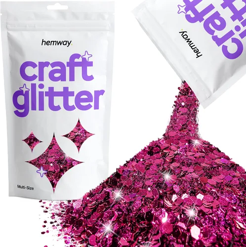 Miniatura 53 de Hemway Craft Glitter - Rojo Copos de lentejuelas metálicas de varios tamaños para manualidades de resina y epoxi Suministros para vasos