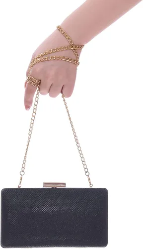 Miniatura 7 de Bolso de mano de noche con purpurina brillante para boda, fiesta de graduación, elegante bolso cruzado de hombro