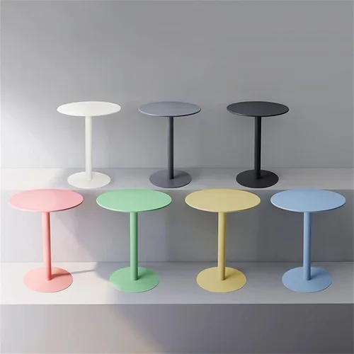 Miniatura 3 de Mesa redonda de bar y pub, mesa de cóctel circular de pie de estilo moderno con parte superior de hierro, adecuada para sala de estar, mesa