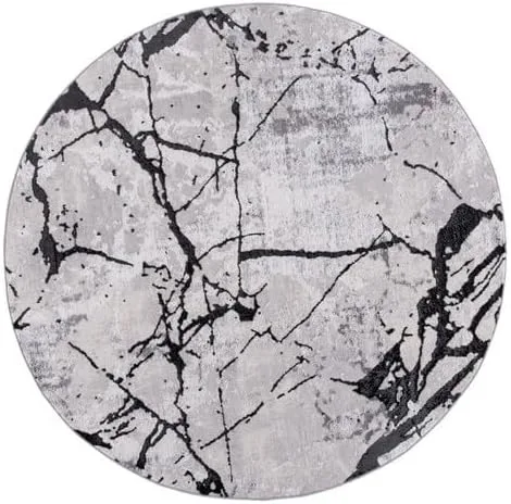 Miniatura 42 de SAFAVIEH Amelia Collection - Alfombra decorativa de 2 x 4 pies, gris y negro, diseño abstracto moderno, no desprende pelusa y de fácil cuidado