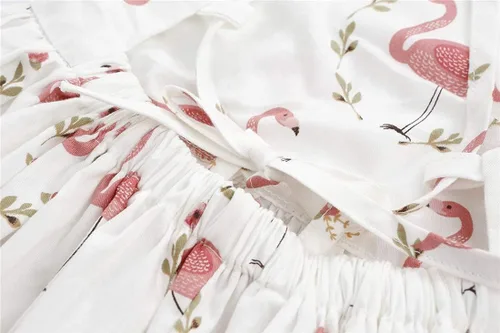 Miniatura 4 de KISSOURBABY Vintage Floral Girls Dress Summer Casual Cotton Baby Dress