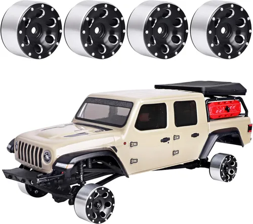 Miniatura 6 de 1.0 Beadlock Wheels 1" Micro llantas de rueda para todos 1/24 Escala Axial SCX24 RC Crawler Car Upgrades Accesorios