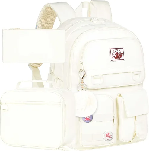 Miniatura 12 de WZLVO Mochila para laptop para niñas y mujeres, 15.6 pulgadas, bonita estética, resistente al agua, antirrobo, para la escuela universitaria