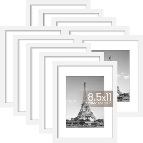 Miniatura 21 de upsimples - Juego de 10 portarretratos de 8 x 10 pulgadas, para fotos de 5 x 7 pulgadas con paspartú o 8 x 10 pulgadas sin él, collage de varios
