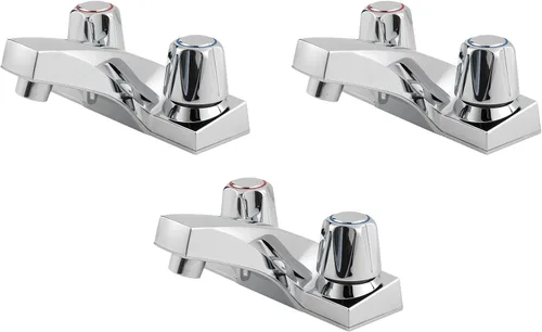 Miniatura 4 de Pfister LG1435000 Serie Pfirst Grifo de baño central de 2 manijas de 4 pulgadas en cromo pulido, modelo de eficiencia hídrica