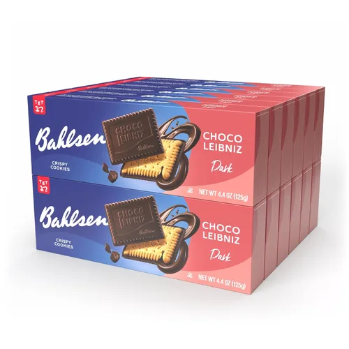Miniatura 7 de Bahlsen Choco Leibniz Dark Cookies (3 cajas) - Galletas de mantequilla Leibniz cubiertas con una gruesa capa de chocolate alemán - Cajas de 4.4 oz