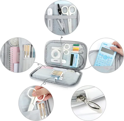 Miniatura 6 de Lindo Koala hojas verdes bolsa de lápices con cremallera organizador de lápices estacionario bolsa de maquillaje cosmético bolsa para la escuela