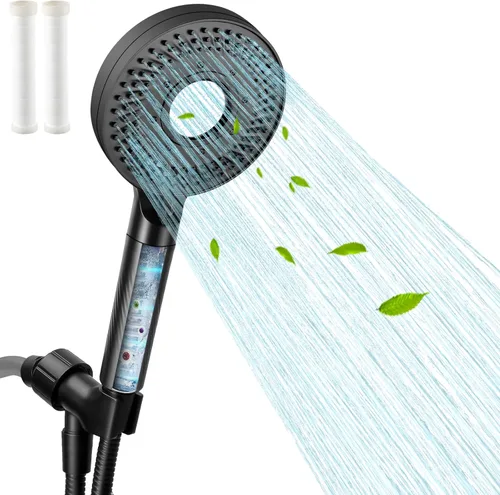 Cabezal de ducha de alta presión con filtros para agua dura, cabezal de ducha de lluvia con rociador de mano para limpiar bañera, esquina, mascota,