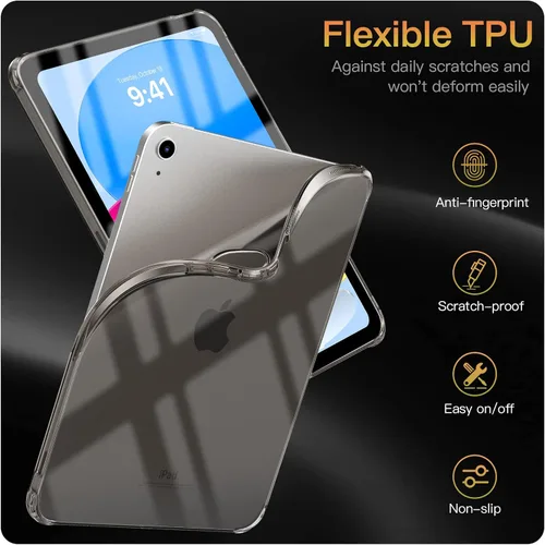 Miniatura 3 de Funda transparente TiMOVO para iPad (A16) de 11.ª generación de 11 pulgadas 2025, funda para iPad de 10.ª generación de 10.9 pulgadas 2022, cubierta