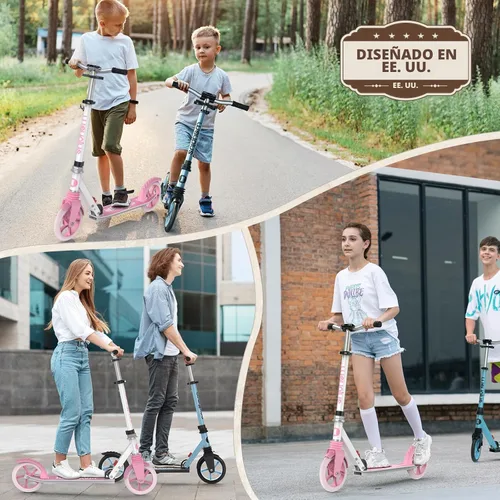 Miniatura 5 de WAYPLUS KS1 Kick Scooter para mayores de 6 años, niños, adolescentes y adultos. Carga máxima de 240 libras. Plegable, ligero, ruedas grandes de 8
