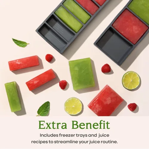 Miniatura 9 de Anybear Exprimidor de prensa en frío de 200 W, exprimidor lento de 4.3 pulgadas, conducto de alimentación grande para frutas enteras y verduras