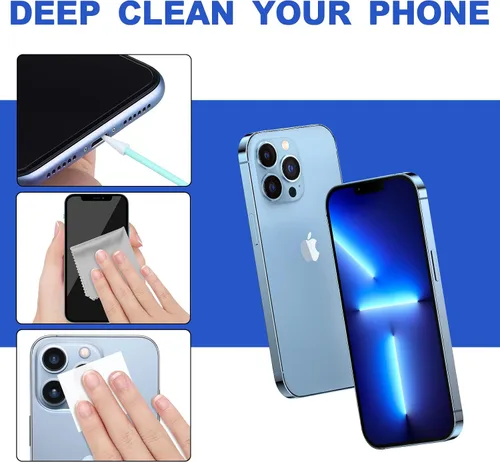 Miniatura 3 de Kit de limpieza de teléfono celular, limpiador de altavoces para iPhone, herramienta de limpieza de puerto de carga, kit de limpieza electrónica