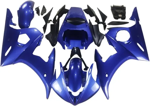 Miniatura 13 de Carenado de inyección azul para Yamaha YZF 2003-2005 R6 y 2006-2009 R6S nuevo kit pintado ABS plástico motocicleta carrocería mercado de accesorios