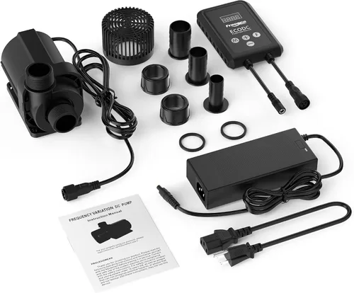Miniatura 7 de FREESEA Bomba de agua sumergible para estanque: 2600 GPH 85 W DC 24 V Bomba de fuente de retorno con tubo de 15 pies para acuario pecera jardín al