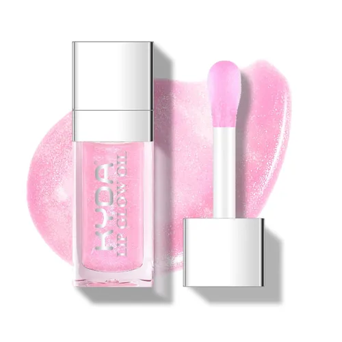 Miniatura 9 de KYDA Aceite de brillo labial hidratante, brillo labial de aceite hidratante transparente voluminizador, aceite labial teñido para el cuidado